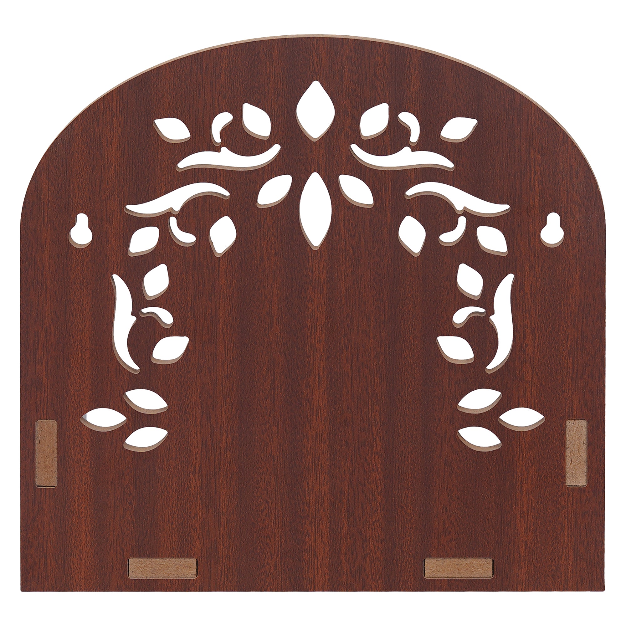 eCraftIndia Brown Floral Designer Beautiful Wooden Temple for Home Office and Shop 8