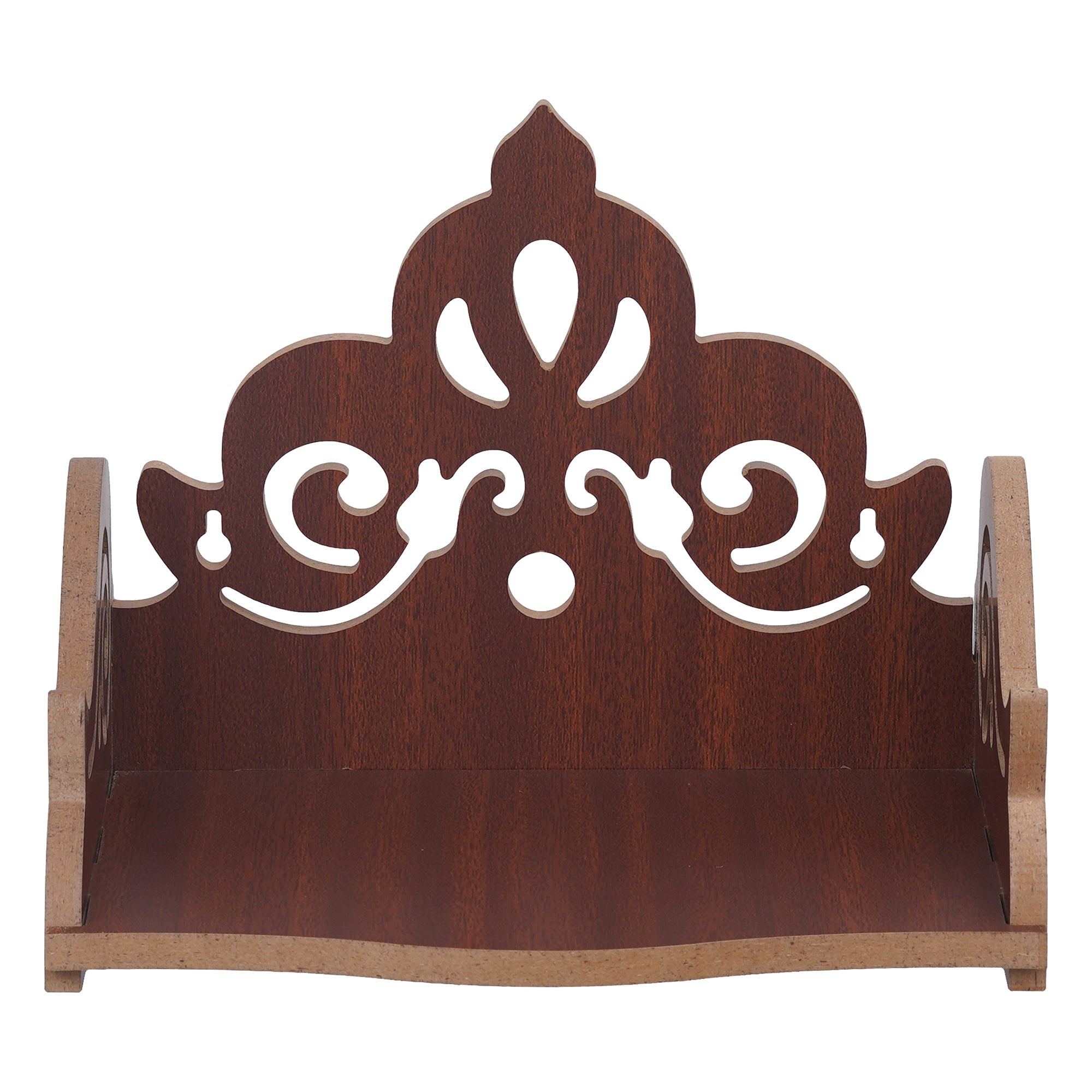 eCraftIndia Brown Decorative Beautiful Wooden Temple for Home Office, and Shop 6