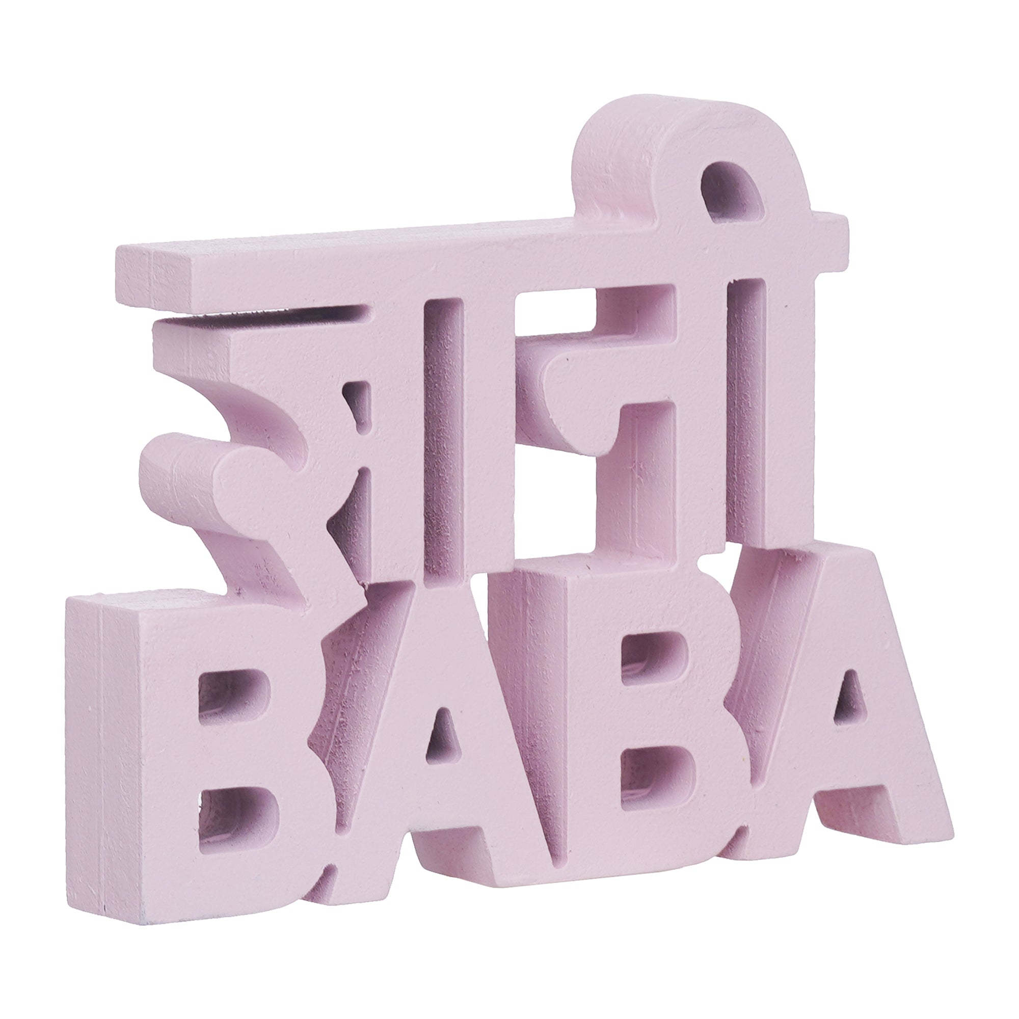 eCraftIndia Pink Handcrafted "Gyani Baba" Wooden Cutout Decorative Showpiece 2